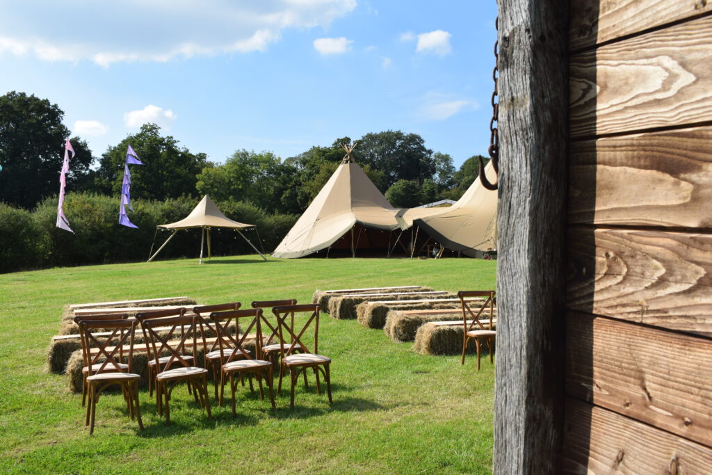 View of tipi site